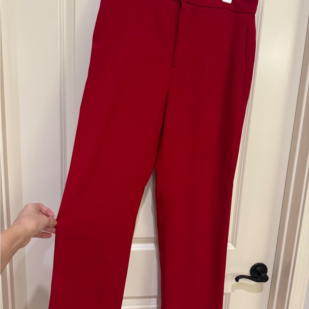 Zara Vibrant Red Women's Trousers